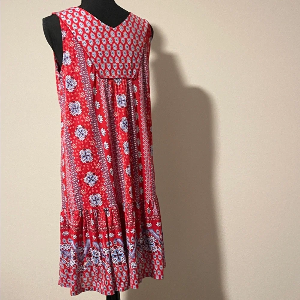 Style & Co. Red and Blue Patterned Dress - Picture 2 of 7